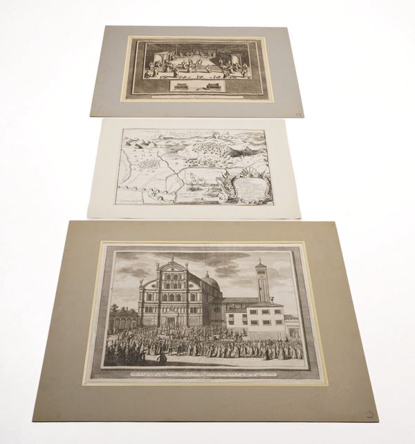 Domenico Lovisa (1715-1750) Campo di San Zaccaria con la funzione del giorno di Pasqua... Venezia, sec. XVIII