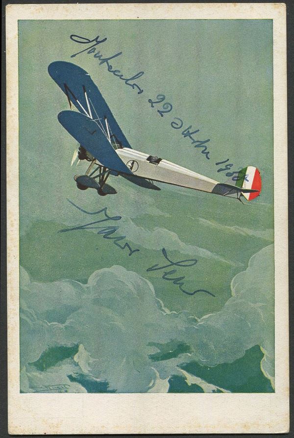 1919, Regno d'Italia, Posta Aerea, due cartoline: