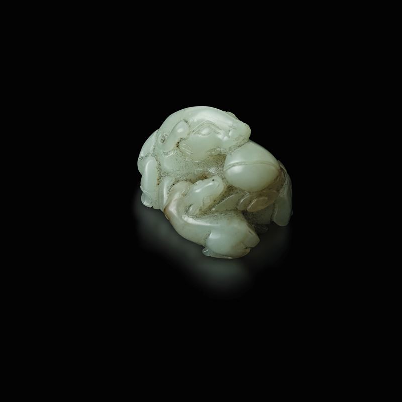 A small jade animal, China, Qing Dynasty  - Auction Fine Chinese Works of Art - Cambi Casa d'Aste
