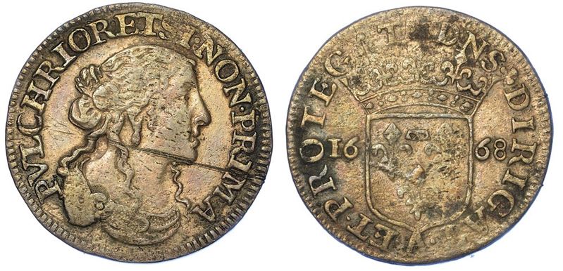 ARQUATA. LUIGINI ANONIMI PER IL LEVANTE, 1668-1669. Luigino 1668.  - Auction Numismatics - I - Cambi Casa d'Aste