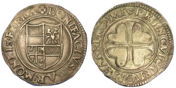 CASALE. BONIFACIO II PALEOLOGO, 1518-1530. Testone.
