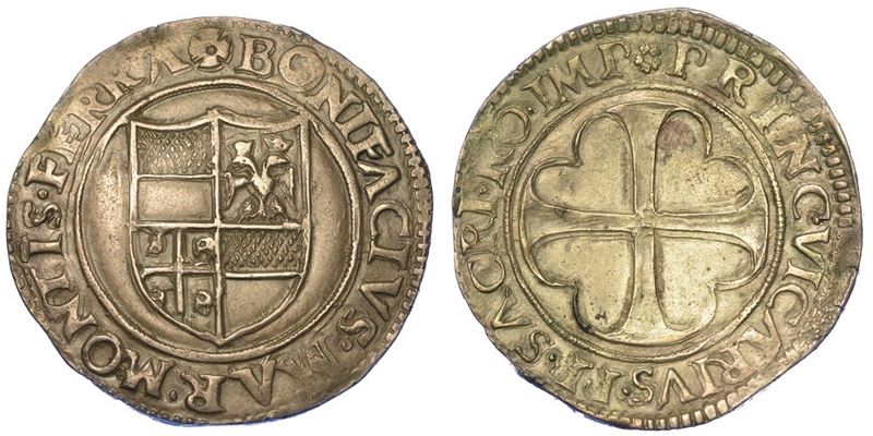 CASALE. BONIFACIO II PALEOLOGO, 1518-1530. Testone.  - Auction Numismatics - I - Cambi Casa d'Aste