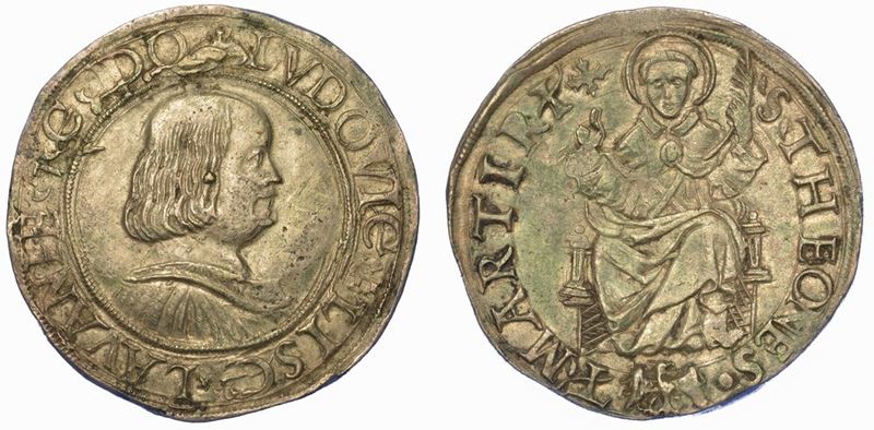 MESSERANO. LUDOVICO II FIESCHI, 1528-1532. Testone.  - Auction Numismatics - I - Cambi Casa d'Aste