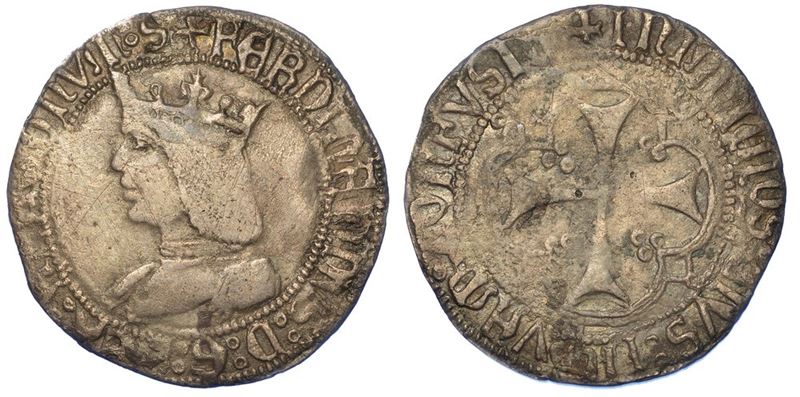 CAGLIARI. FERDINANDO II D'ARAGONA (Ferrandino), 1479-1516. Reale.  - Auction Numismatics - I - Cambi Casa d'Aste