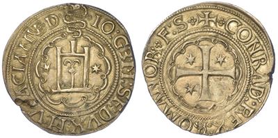 Genova. Gian Galeazzo Maria Sforza Duca di Milano e Signore di Genova, 1488-1494. Lira o Testone ...