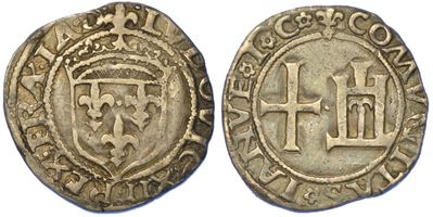 Genova. Luigi XII, Re di Francia e Signore di Genova, 1499-1507. Testone.