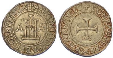 Genova. Antoniotto Adorno, 1522-1527. Testone.