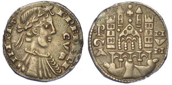 BERGAMO. COMUNE, A NOME DI FEDERICO II, 1194-1250. Grosso da 6 denari, anni 1260-1265.