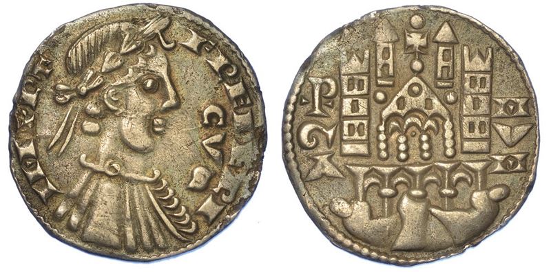 BERGAMO. COMUNE, A NOME DI FEDERICO II, 1194-1250. Grosso da 6 denari, anni 1260-1265.  - Auction Numismatics - I - Cambi Casa d'Aste