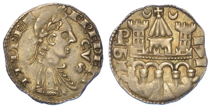 BERGAMO. COMUNE, A NOME DI FEDERICO II, 1194-1250. Grosso da 4 denari, anni 1236-1250.  - Auction Numismatics - I - Cambi Casa d'Aste