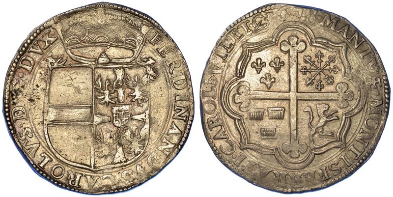 MANTOVA. FERDINANDO CARLO GONZAGA NEVERS, 1669-1707. Scudo 1678.  - Auction Numismatics - I - Cambi Casa d'Aste