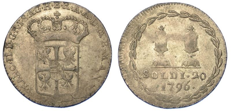 MANTOVA. ASSEDIO FRANCESE, 1796-1797. Da 20 Soldi 1796.  - Auction Numismatics - I - Cambi Casa d'Aste