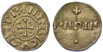 Pavia. Enrico i di Baviera, 1014-1024. Denaro.