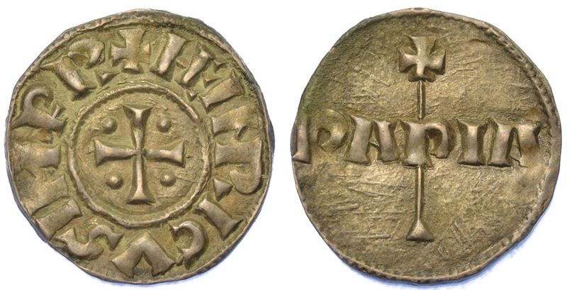 PAVIA. ENRICO I DI BAVIERA, 1014-1024. Denaro.  - Asta Numismatica - I - Cambi Casa d'Aste
