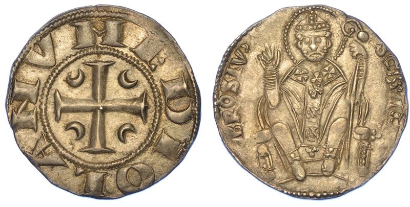 MILANO. ETA' COMUNALE, METÀ XIII-INIZIO XIV SECOLO. Ambrosino d'argento (IV tipo).  - Auction Numismatics - I - Cambi Casa d'Aste