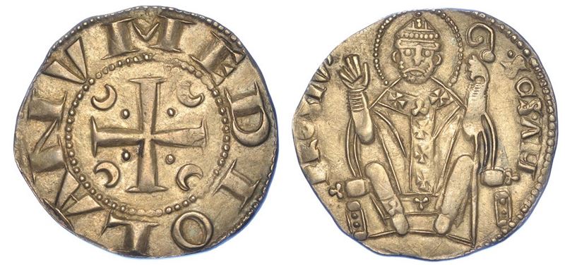 MILANO. ETA' COMUNALE, METÀ XIII-INIZIO XIV SECOLO. Ambrosino d’argento (V tipo).  - Auction Numismatics - I - Cambi Casa d'Aste
