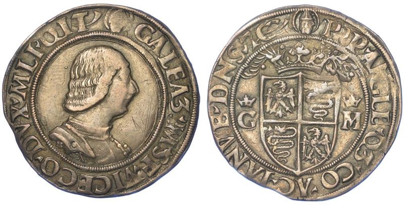 MILANO. GALEAZZO MARIA SFORZA, 1466-1476. Mezzo Testone.  - Auction Numismatics - I - Cambi Casa d'Aste