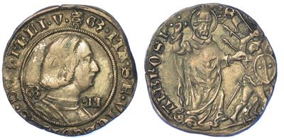 Milano. Galeazzo Maria Sforza, 1466-1476. Grosso da 4 Soldi.