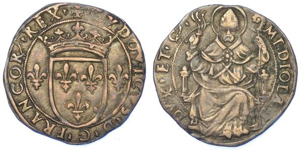 MILANO. LUDOVICO XII D'ORLEANS, 1500-1512. Grosso regale da 6 soldi.