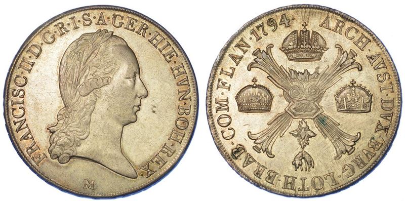 MILANO. FRANCESCO II D'ASBURGO-LORENA, 1792-1800. Scudo delle Corone 1794.  - Asta Numismatica - I - Cambi Casa d'Aste