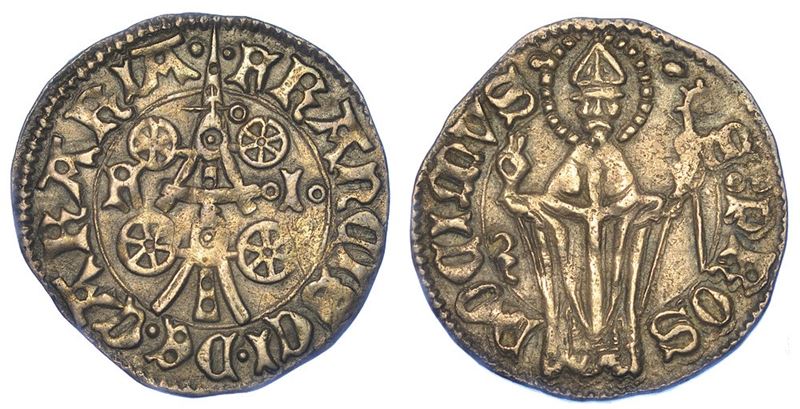 PADOVA. FRANCESCO I DA CARRARA, 1355-1388. Carrarino da 2 Soldi.  - Asta Numismatica - I - Cambi Casa d'Aste