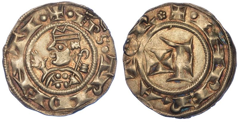 TRENTO. VESCOVI ANONIMI, 1235-1255. Grosso da 20 Denari.  - Asta Numismatica - I - Cambi Casa d'Aste