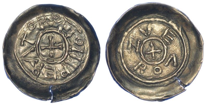 VERONA. OTTONE I, 962-973. Denaro scodellato.  - Asta Numismatica - I - Cambi Casa d'Aste