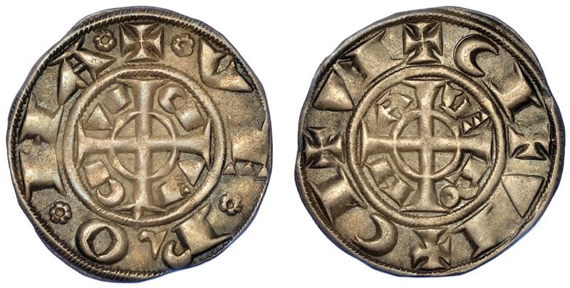 VERONA. COMUNE, A NOME DI FEDERICO II, XII-XIV SECOLO. Grosso da 20 Denari.  - Auction Numismatics - I - Cambi Casa d'Aste