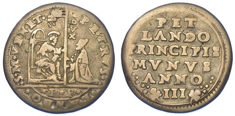 VENEZIA. PIETRO LANDO, 1539-1545. Osella in argento 1541/A.III.  - Auction Numismatics - I - Cambi Casa d'Aste