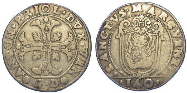 VENEZIA. ANTONIO PRIULI, 1618-1623. Scudo della croce da 140 soldi.