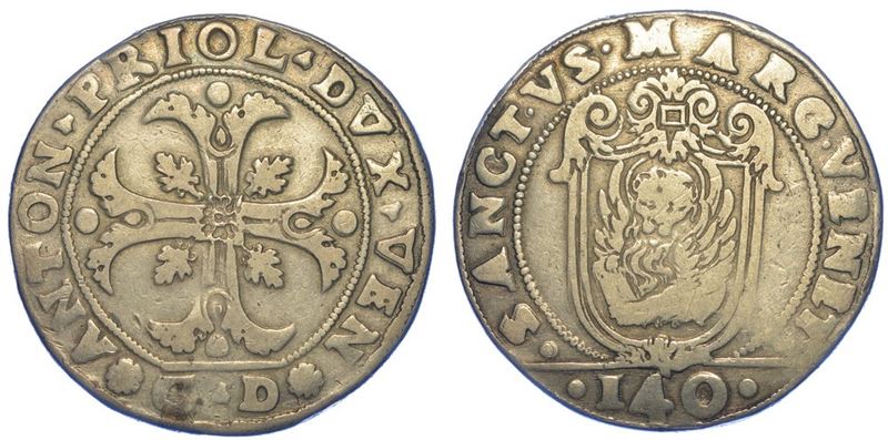 VENEZIA. ANTONIO PRIULI, 1618-1623. Scudo della croce da 140 soldi.  - Asta Numismatica - I - Cambi Casa d'Aste