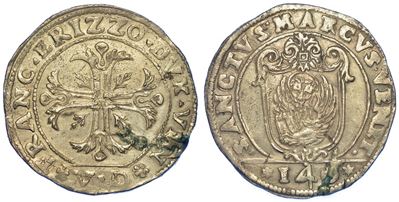 Venezia. Francesco Erizzo, 1631-1646. Scudo della Croce da 140 Soldi.