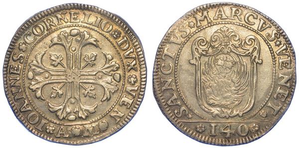 VENEZIA. GIOVANNI II CORNER, 1709-1722. Scudo della croce da 140 soldi.