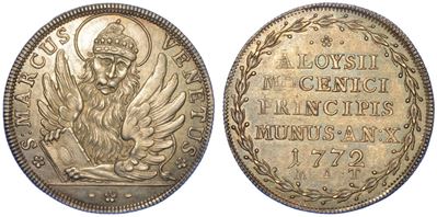 Venezia. Alvise IV Mocenigo, 1763-1778. Osella in Argento 1772 A. X.