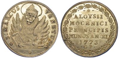 Venezia. Alvise IV Mocenigo, 1763-1778. Osella in Argento 1773/a. XI.