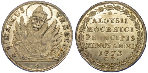 VENEZIA. ALVISE IV MOCENIGO, 1763-1778. Osella in argento 1773/A. XI.