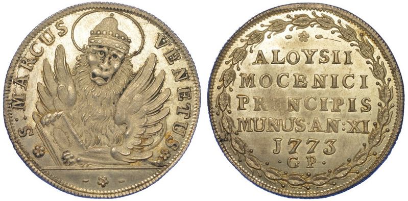VENEZIA. ALVISE IV MOCENIGO, 1763-1778. Osella in argento 1773/A. XI.  - Asta Numismatica - I - Cambi Casa d'Aste