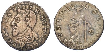 Modena. Cesare D'este, 1597-1628. Lira 1611.