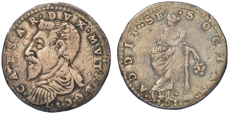 MODENA. CESARE D'ESTE,  1597-1628. Lira 1611.  - Auction Numismatics - I - Cambi Casa d'Aste