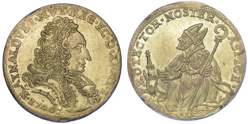 MODENA. RINALDO D'ESTE, 1694-1737. Ducato 1720.  - Auction Numismatics - I - Cambi Casa d'Aste