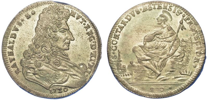 MODENA. RINALDO D'ESTE, 1694-1737. Mezzo Ducato 1730.  - Auction Numismatics - I - Cambi Casa d'Aste