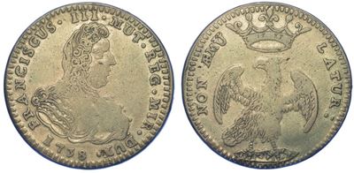 Modena. Francesco III D'este, 1737-1780. 2 Lire 1738.