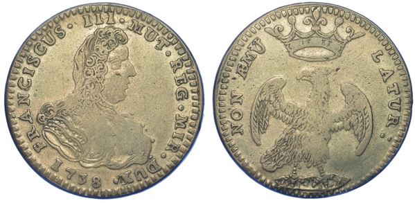 MODENA. FRANCESCO III D'ESTE, 1737-1780. 2 lire 1738.