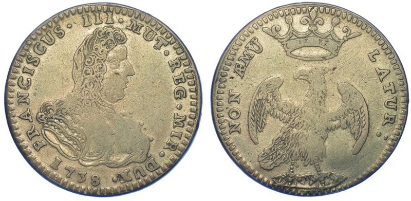 MODENA. FRANCESCO III D'ESTE, 1737-1780. 2 lire 1738.  - Asta Numismatica - I - Cambi Casa d'Aste