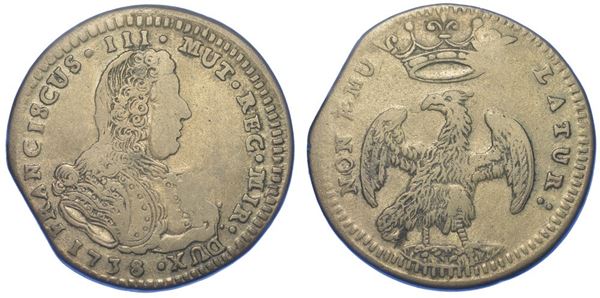 MODENA. FRANCESCO III D'ESTE, 1737-1780. 2 Lire o quarantana 1738.