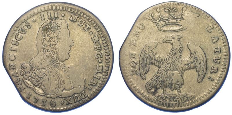 MODENA. FRANCESCO III D'ESTE, 1737-1780. 2 Lire o quarantana 1738.  - Auction Numismatics - I - Cambi Casa d'Aste