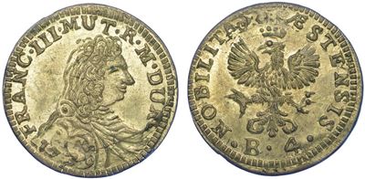 Modena. Francesco III D'este, 1737-1780. da 4 Bolognini 1739.