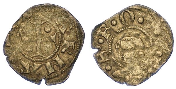 PARMA. SIMONE, AZZO e GUIDO DA CORREGGIO, 1341-1344. Denaro imperiale.