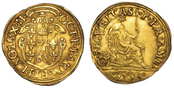 PARMA. OTTAVIO FARNESE, 1547-1586. Scudo d'oro 1553.