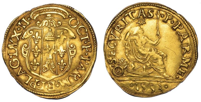 PARMA. OTTAVIO FARNESE, 1547-1586. Scudo d'oro 1553.  - Auction Numismatics - I - Cambi Casa d'Aste